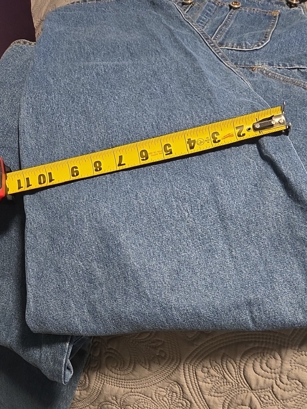Vintage Womens RIO bibbed Overals Wide Leg Size Medium EUC (#94) - Picture 4 of 7